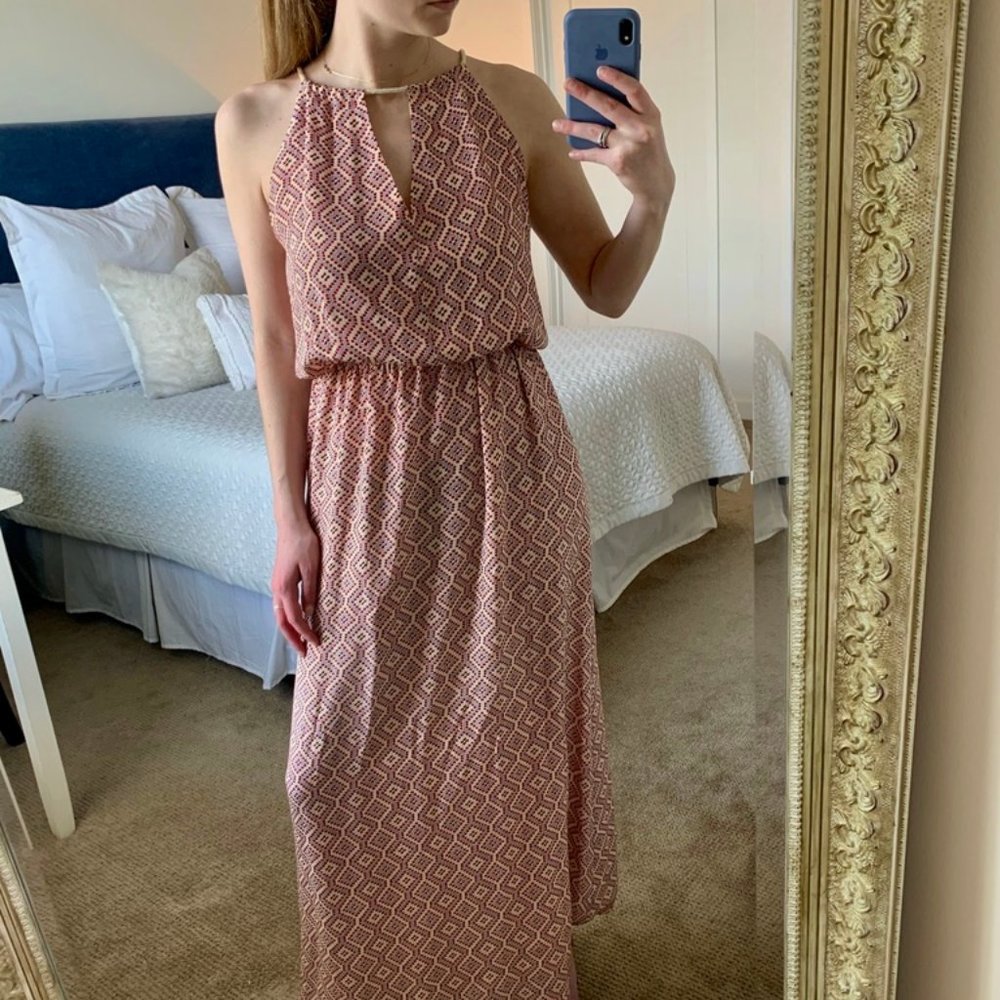 Rieley Long Silk Print Dress (WORN ONCE)